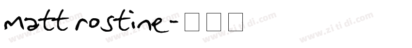 Matt Rostine字体转换